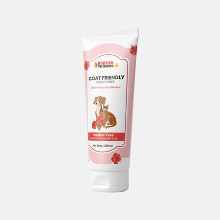 Bakson Veterinary Coat Friendly Conditioner With Hibiscus & Jatamansi For Pets 200 Ml