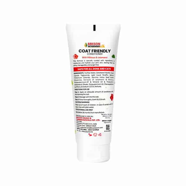 Bakson Veterinary Coat Friendly Conditioner With Hibiscus & Jatamansi For Pets 200 Ml