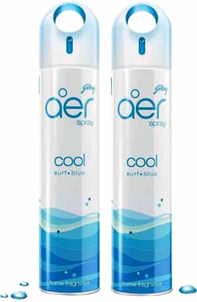 Godrej Aer Home Freshener Spray Cool Surf Blue - Pack Of 2 (2*240Ml)