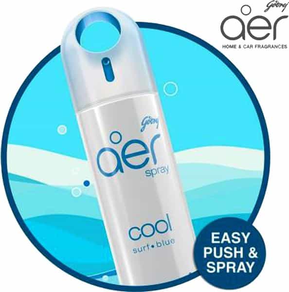 Godrej Aer Home Freshener Spray Cool Surf Blue - Pack Of 2 (2*240Ml)
