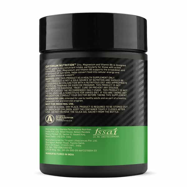 Optimum Nutrition (On) Zinc Magnesium Aspartate (Zma) - 60 Capsules