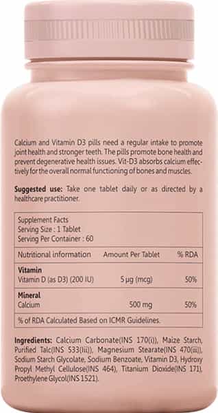 Sheneed Calcium And Vit-D Supplement For Women-Monitors Iron Level & Strong Bone Health - 60 Tablets