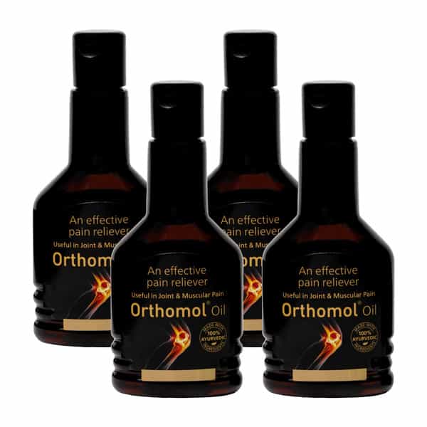 Orthomol Ayurvedic Pain Relief Oil For Joint Pain | Muscular Pain - 100 Ml (Pack Of 4)