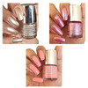 Debelle Gel Nail Polish Metallic Beige Metallic Rose Pink &Pale Pink | 24Ml (8 Ml Each)