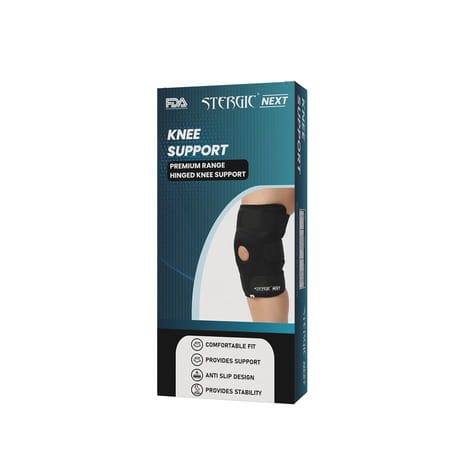 Stergic Hinged Knee Support For Sports Gym & Osteoarthritis Durable Large Size 1 No'S