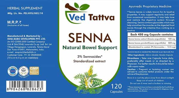Ved Tattva Senna 120 Capsules