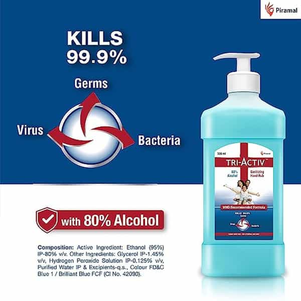 Tri-Activ Hand Rub 500Ml | Pack Of 4