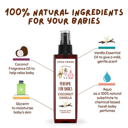 Coco Crush 100% Natural Coconut Vanilla Gentle Perfume For Babies - 50ml