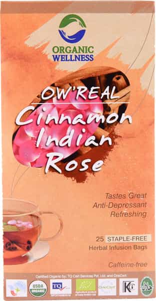 Organic Wellness Owreal Cinnamon Indian Rose Tea 25 Gm