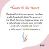 Plush Intimate Vaginal Wipes All Natural & Vegan Pack Of 20