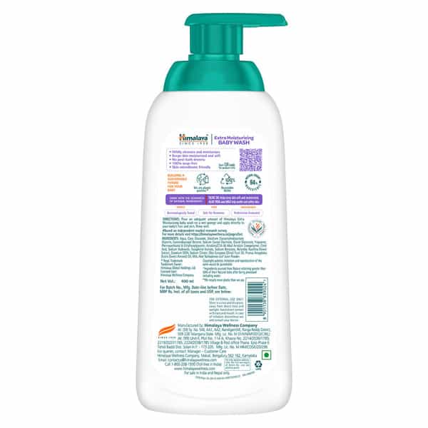 Himalaya Baby Extra Moisturizing Baby Wash Bottle Of 400 Ml