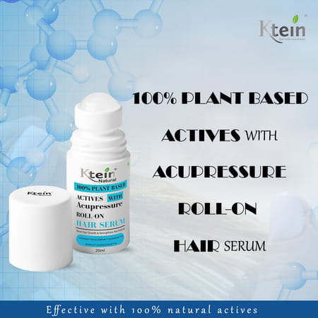 Ktein 100% Plant-Based Active Intensive Hair Treatment Serum With Acupressure Roll-On 20ml