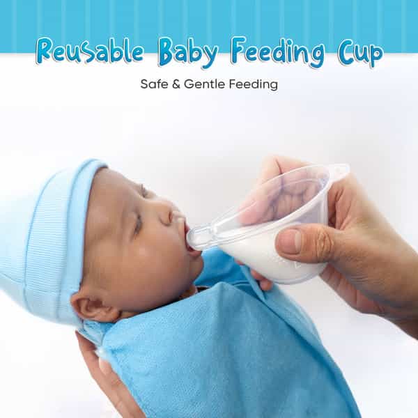 Imafeed Silicone Paladai Baby Feeding Cup 45Ml | Newborn | Safe Reusable Food Grade Silicone (4Pcs)