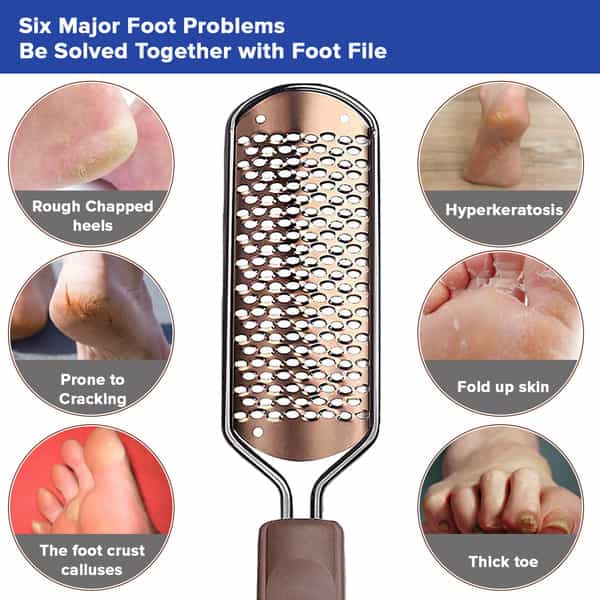 Dr Foot Foot File Callus Remover|Dead Skin, Calluses, Cracked Heels & Hard Skin Remover (Free Brush)