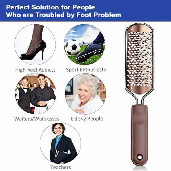 Dr Foot Foot File Callus Remover|Dead Skin, Calluses, Cracked Heels & Hard Skin Remover (Free Brush)