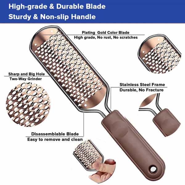 Dr Foot Foot File Callus Remover|Dead Skin, Calluses, Cracked Heels & Hard Skin Remover (Free Brush)