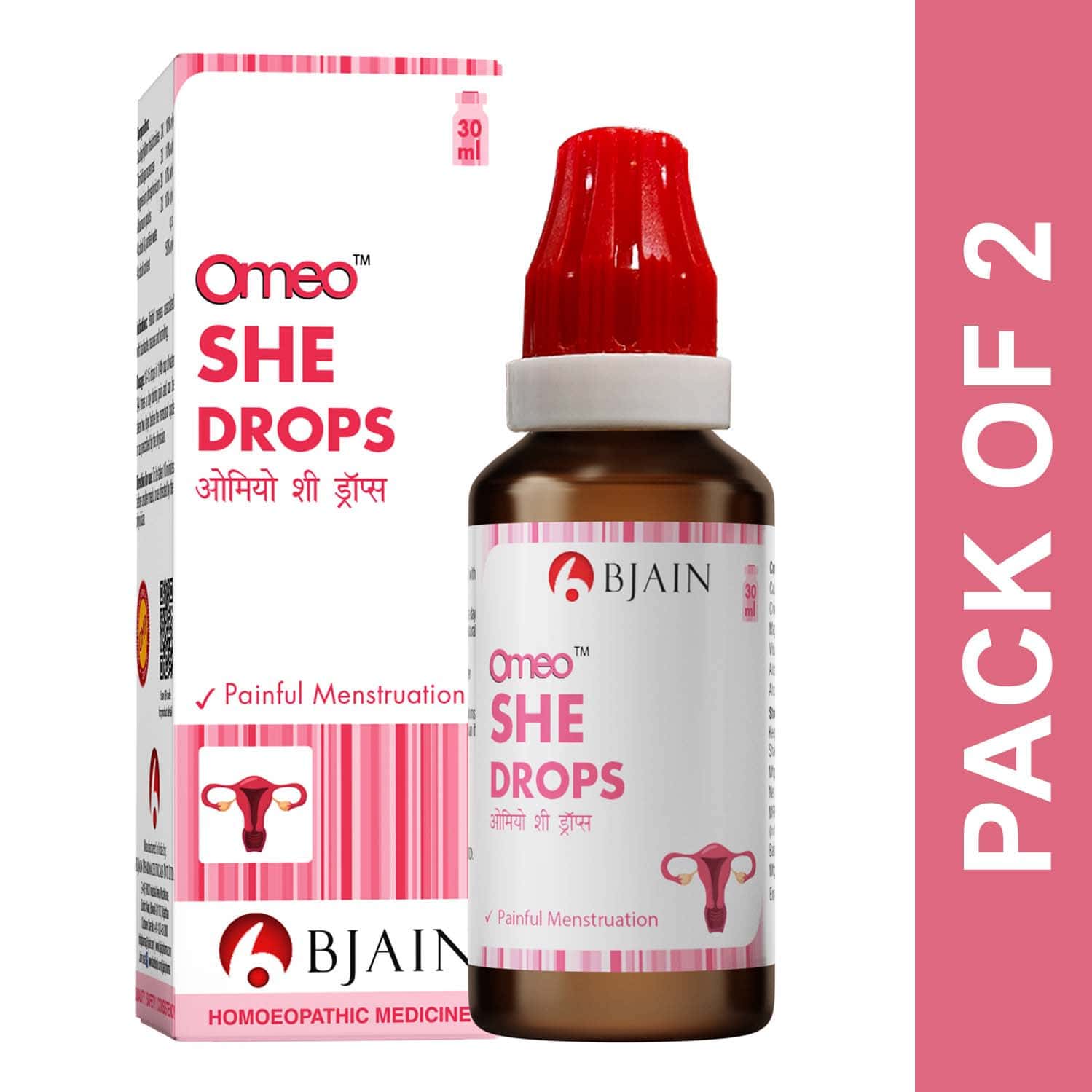 Bjain Omeo She Drops | Dysmenorrhoea Like Conditions | 30ml (Pack Of 2)
