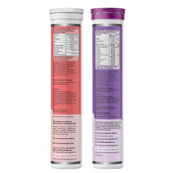 Fixuphealth Apple Cider Vinegar With Vitamin B6 B12 15 Tab & Biotin Selenium Amino Zinc 20 Tab Combo