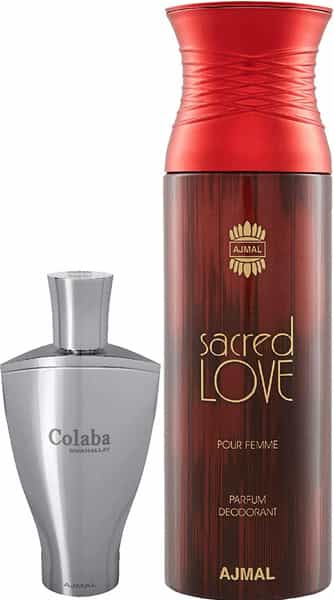 Ajmal Colaba Mukhallat Cp Attar 14Ml For Unisex And Sacred Love Deodorant 200Ml For Women