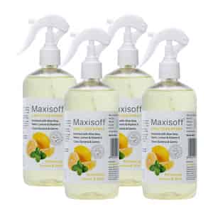 Maxisoft Refreshing Lemon & Mint Sanitizer Spray | Aloe Vera Neem & Vitamin E (500 Ml Pack Of 4)