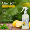 Maxisoft Refreshing Lemon & Mint Sanitizer Spray | Aloe Vera Neem & Vitamin E (500 Ml Pack Of 4)