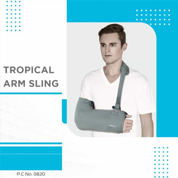 Vissco Tropical Arm Sling | Provides Stability To The Shoulder & Promote Healing - Small(Black)