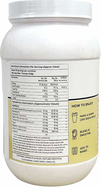 Plantvita Fuel Essential Protein - 1Kg Jar Vanilla