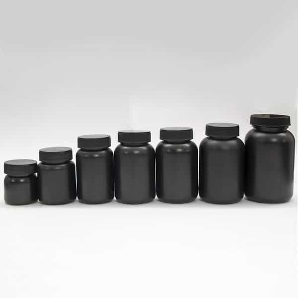 Patco - 150Ml Black Hdpe Empty Bottle For Capsules & Tablets - For Ayurvedic Powder Storage (25 Pcs)