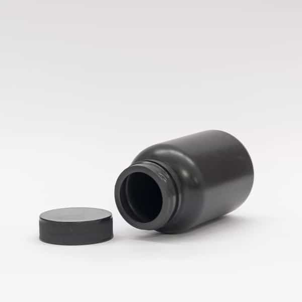 Patco - 150Ml Black Hdpe Empty Bottle For Capsules & Tablets - For Ayurvedic Powder Storage (25 Pcs)