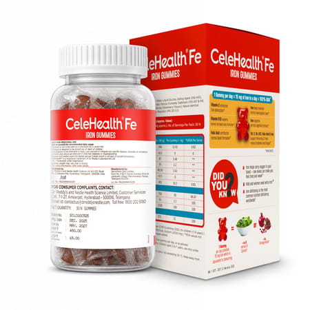 Celehealth Fe Iron Gummies | For Children & Adults | Bottle | 30 Gummies