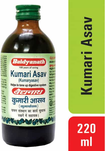 Baidyanath Asli Ayurved Kumari Asava 200Ml (Pack Of 2) Healthy Digestion Ayurvedic Syrup For Acidity