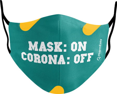 Pharmeasy-don't Take It Easy - Mask: On Corona: Off-3 - Layer Cotton Mask
