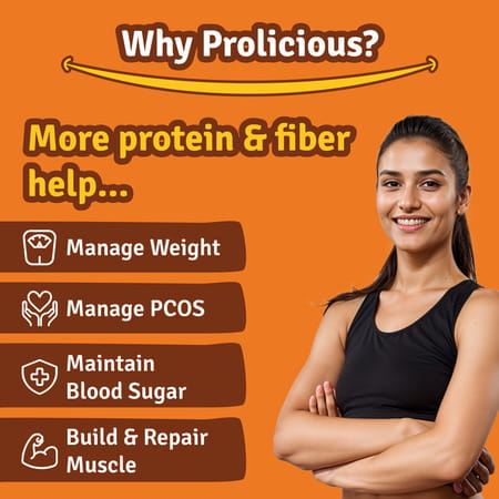 Prolicious High Protein Oats Chilla Mix | Plant Based | No Palm Oil | No Trans-Fat | 400g