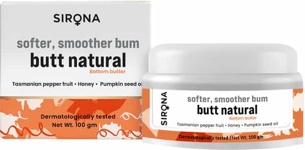 Sirona Natural Back And Bum Cream For Women - 100 Gm Dermatologically Tested