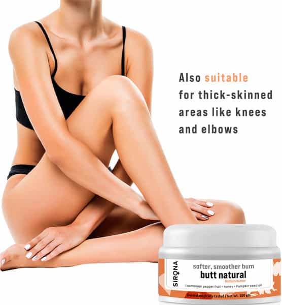 Sirona Natural Back And Bum Cream For Women - 100 Gm Dermatologically Tested