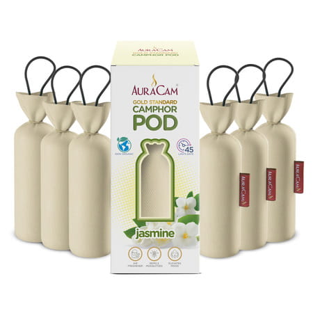 Auracam Gold Standard Camphor Pod Cone Jasmine- Set Of 6