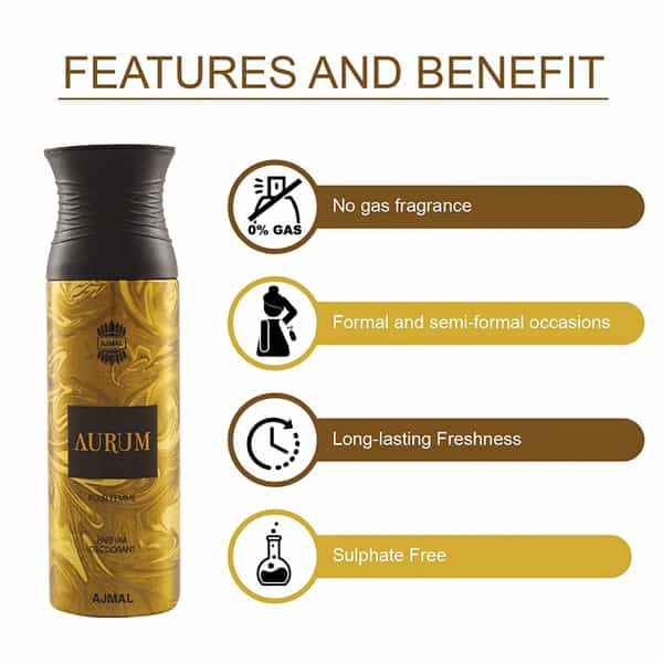 Ajmal 2 Persuade For Men & Women & 1 Aurum Femme For Women Deodorants Each 200Ml Combo Pack Of 3