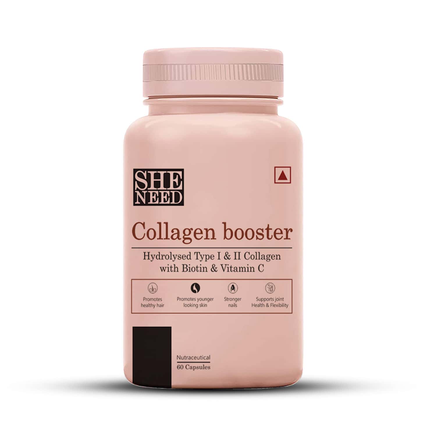 Sheneed Collagen Booster With Hydrolysed Collagen | Skin Repair For Men & Women 60 Capsules