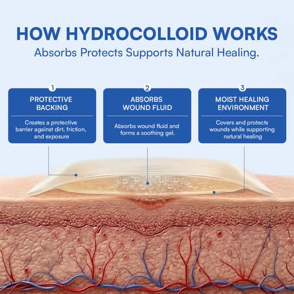 Bloody Brilliant Medical Grade Hydrocolloid Dressing | Waterproof | Cut-To-Fit | 5Cm X 200Cm(6.5Ft)