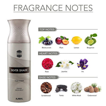 Ajmal 1 Silver Shade For Men 1 Wisal Dhahab For Men 1 Nightingale 1 Magnetize Unisex Pack Of 4 Deos