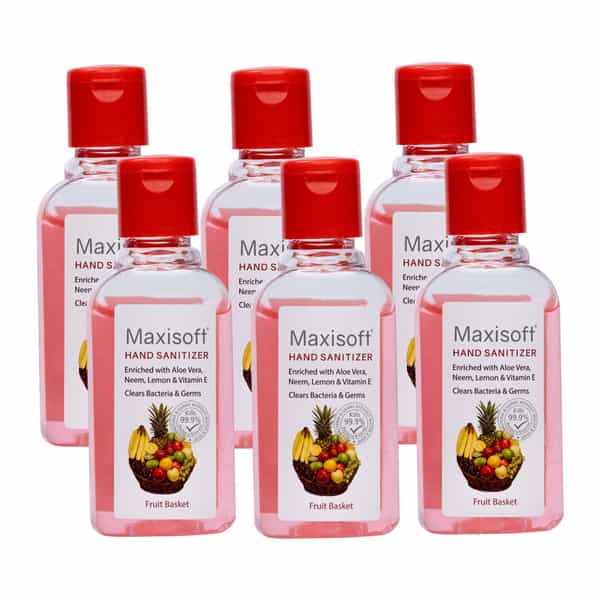 Maxisoft Hand Sanitizer Gel | Fruit Basket | 60 Ml | Pack Of 12