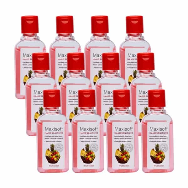 Maxisoft Hand Sanitizer Gel | Fruit Basket | 60 Ml | Pack Of 12