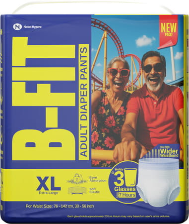 B-Fit Pant Style Xl Size (76-142cm) 10 Adult Diapers