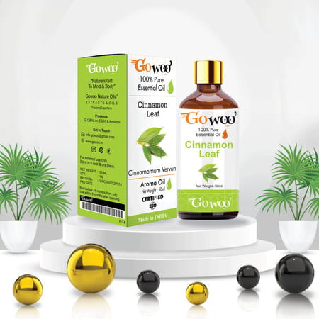 Go Woo 100% Pure Cinnamon Leaf Oil Virgin & Undiluted 50 Ml