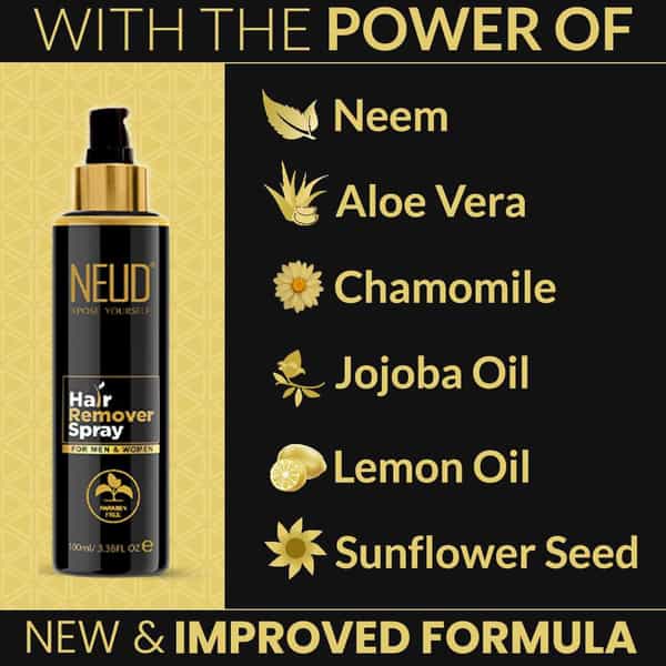 Neud Hair Remover Spray With Retarding Effect For Men & Women - 3 Packs (100 Ml Each)