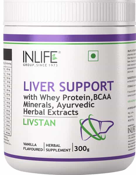Inlife Livstan Liver Support Protein Powder Supplement & Whey Protein Powder - 300 Grams (Vanilla)