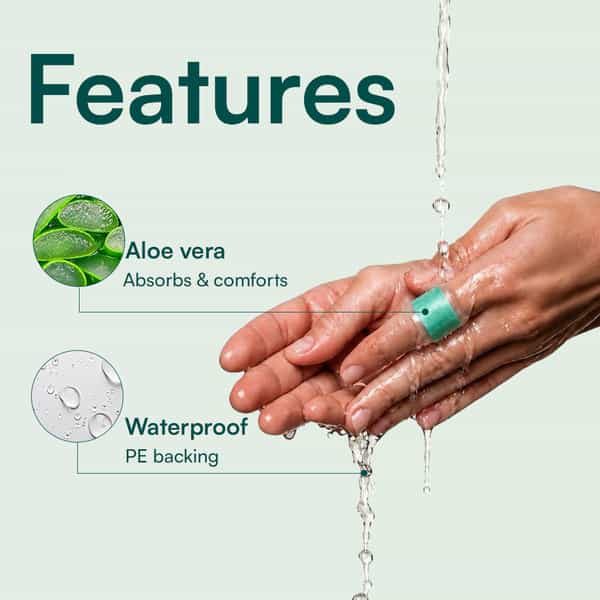 Bloody Brilliant Aloe Vera Bandages | Waterproof | Hypoallergenic | 72X19 Mm | Pack Of 20