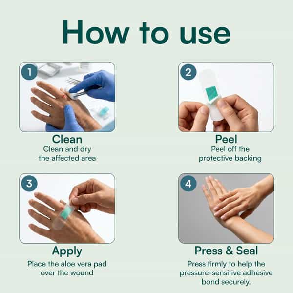 Bloody Brilliant Aloe Vera Bandages | Waterproof | Hypoallergenic | 72X19 Mm | Pack Of 20