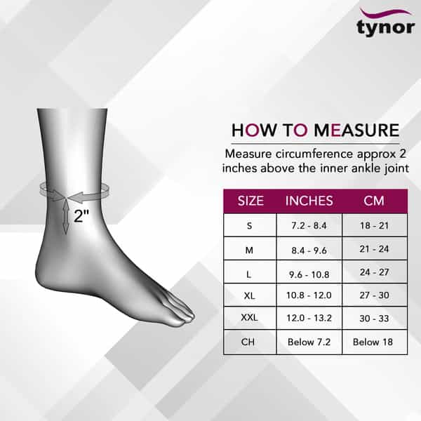 Tynor D 02 Ankle Brace Medium Balck