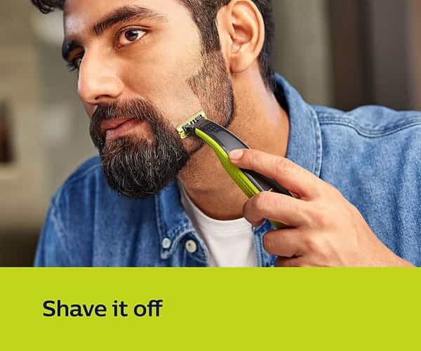Philips Qp2526/10 Oneblade Hybrid Trimmer And Shaver With 3 Trimming Combs And Extra Blade